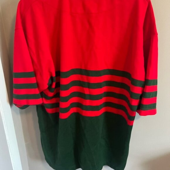 Vintage rugby polo shirt striped colour blocking collar mens XXL - Picture 6 of 7